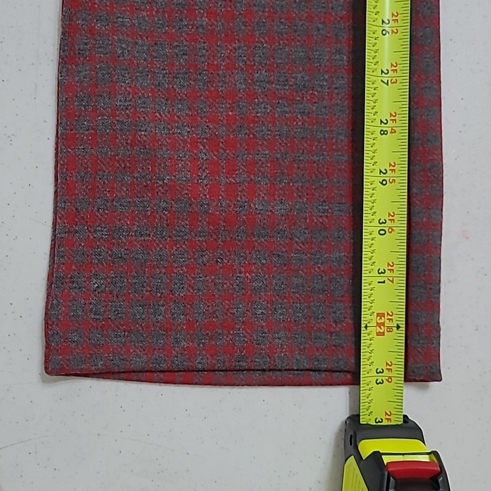 7th Avenue Design Studio Red & Grey Plaid Pullon Pants size Medium - Picture 9 of 10